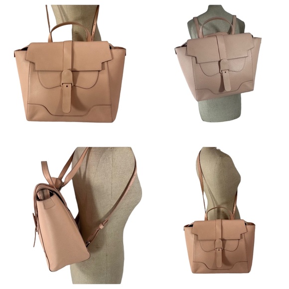 Genuine SENREVE MAESTRA blush pink leather backpack bag - Picture 11 of 13